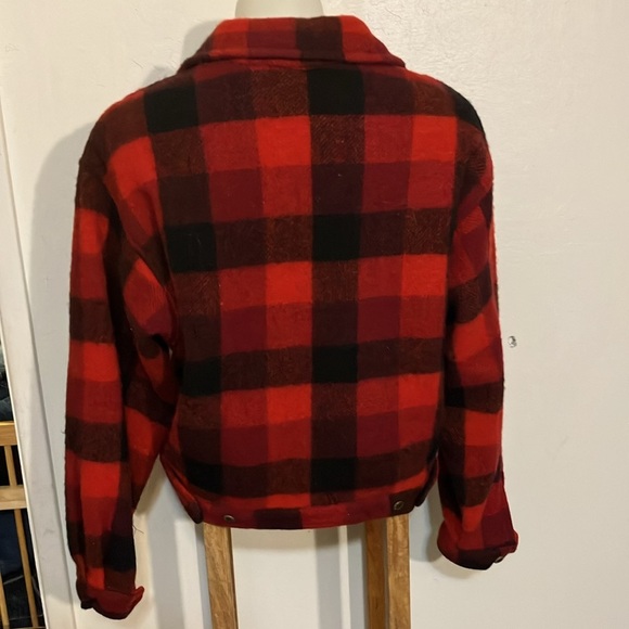 Erika Classics  wool blend red plant short jacket lined insulated hunter large - Picture 9 of 10